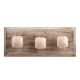 Pink Square Ceramic Wooden Hook 